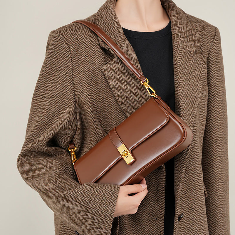 Classic Leather Satchel Purse