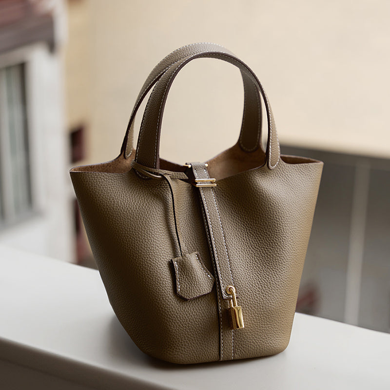 Compact Top Handle Bucket Tote