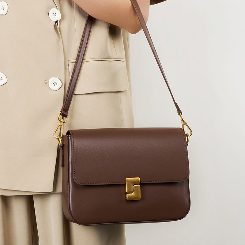 Minimalist Lock Crossbody Bag