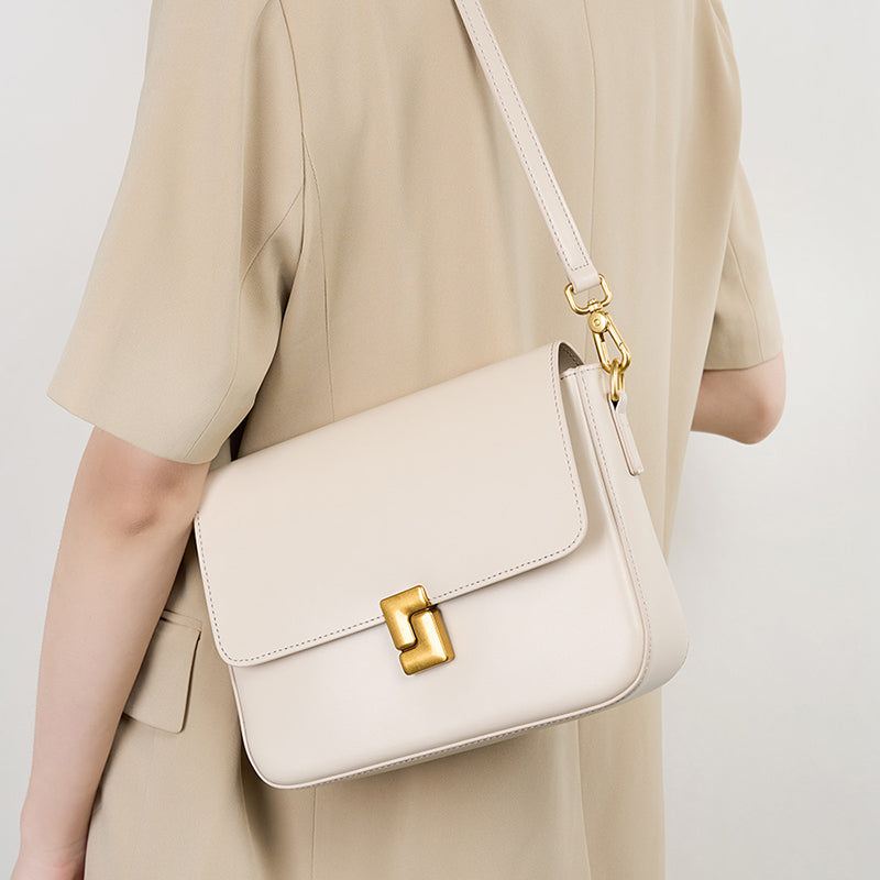 Minimalist Lock Crossbody Bag