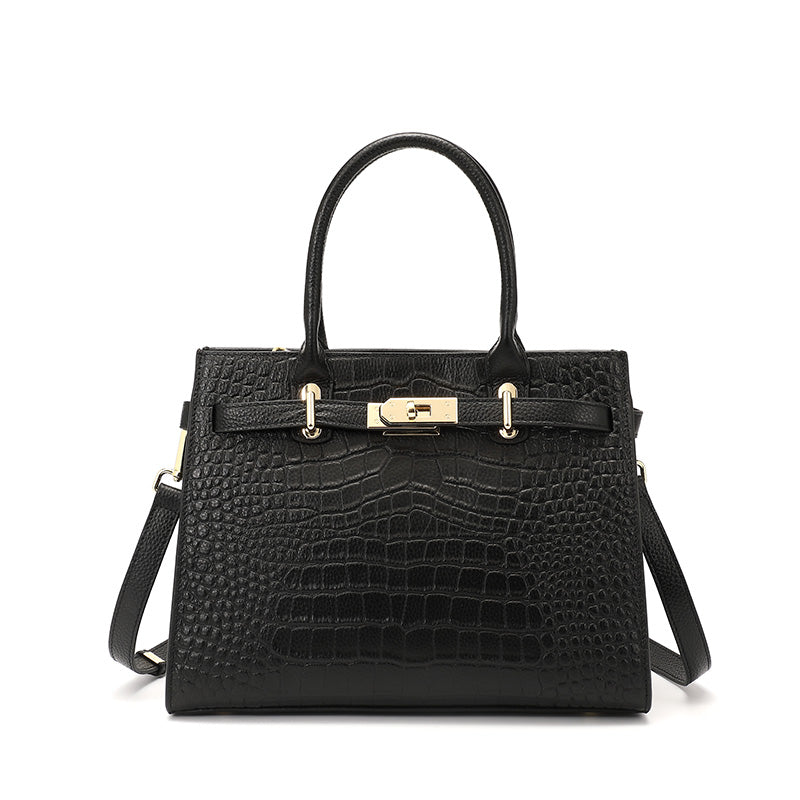 Stylish Leather Crescent Bag