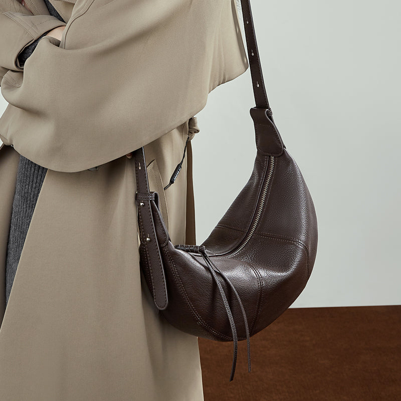 Contemporary Half-Moon Shoulder Bag