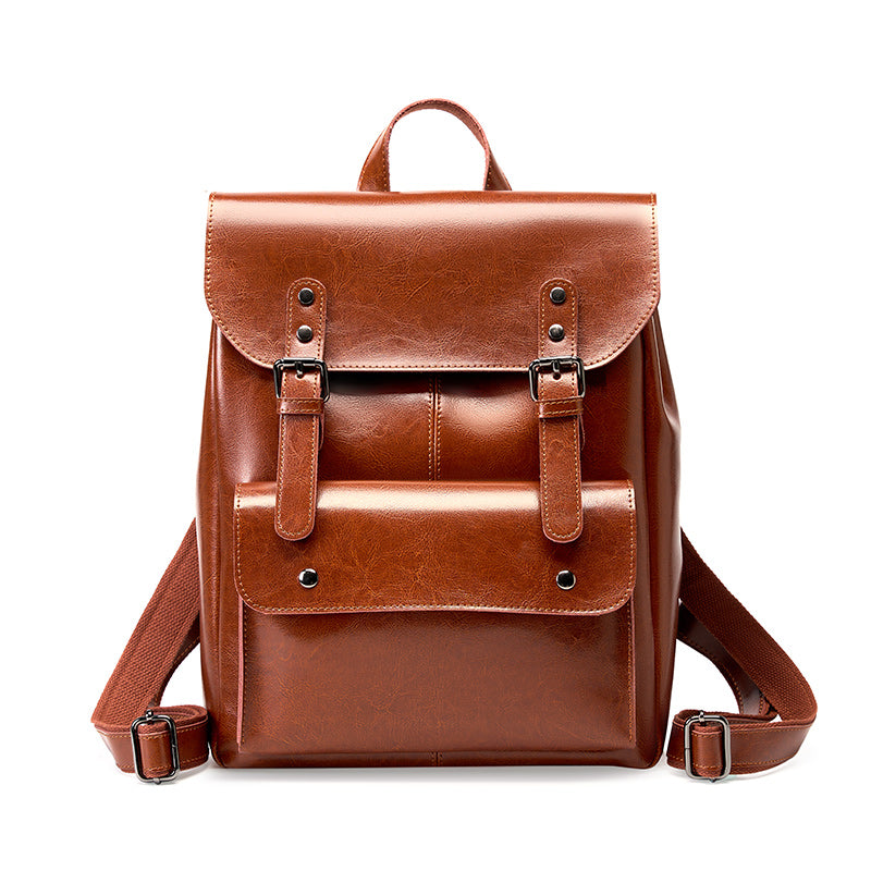 Vintage-Inspired Buckle Backpack