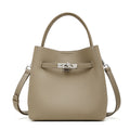 Refined Top Handle Satchel with Turn-Lock Detail