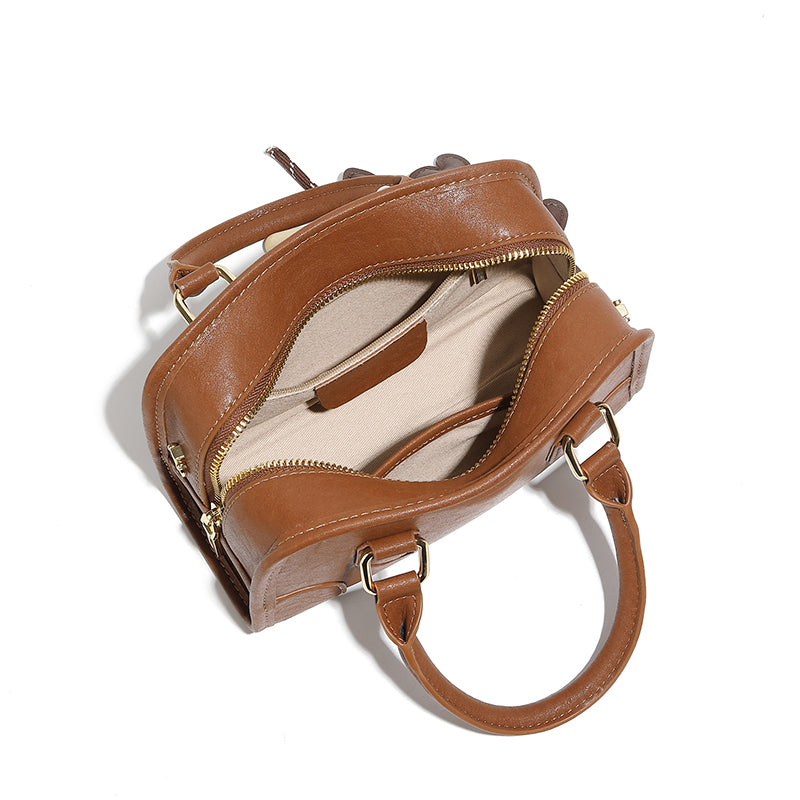 Chic Leather Bucket Bag