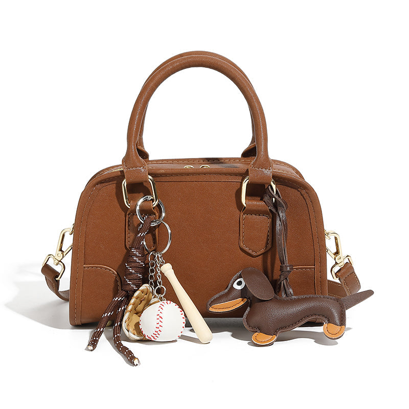 Chic Leather Bucket Bag