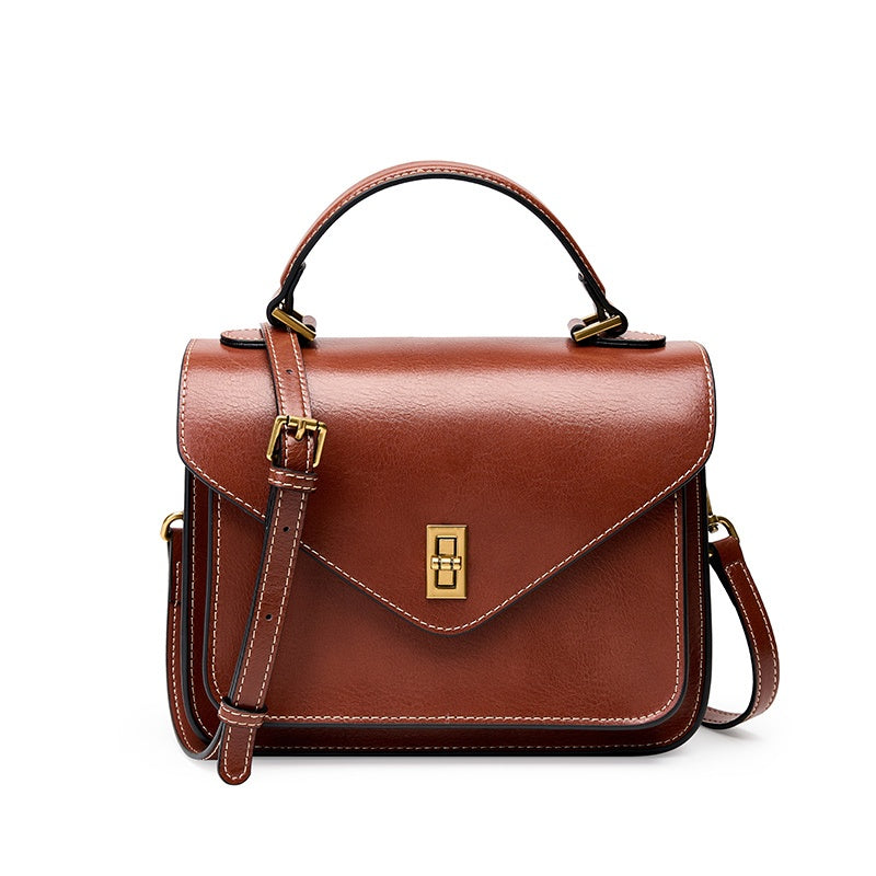 Elegant Leather Messenger Bag