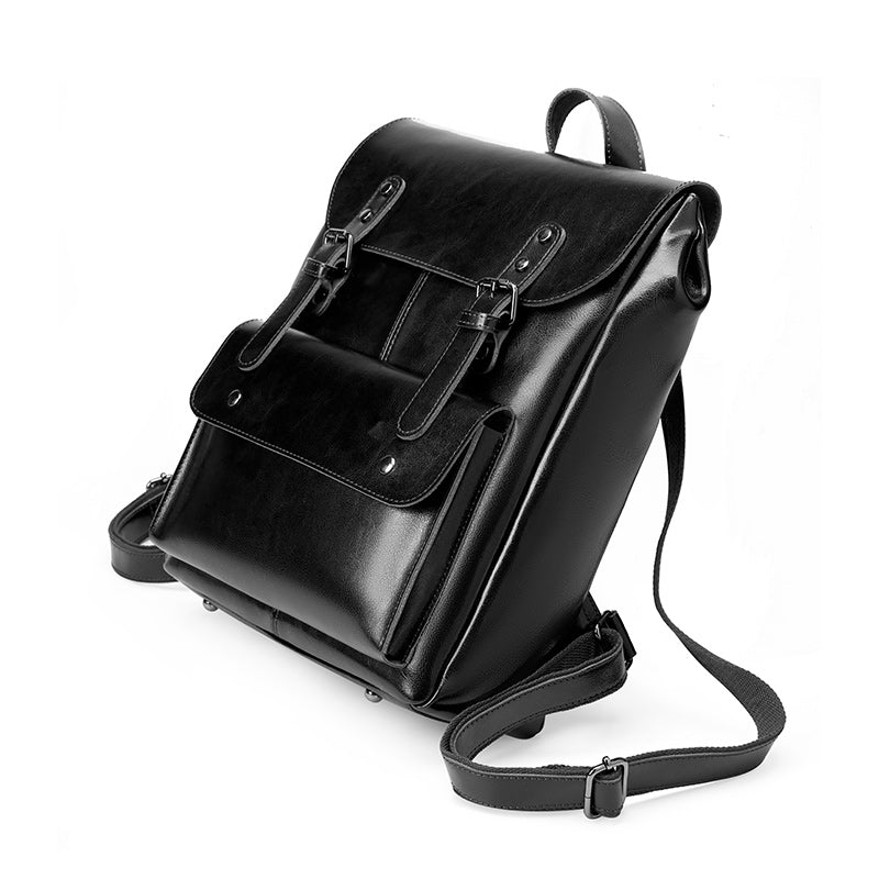 Vintage-Inspired Buckle Backpack