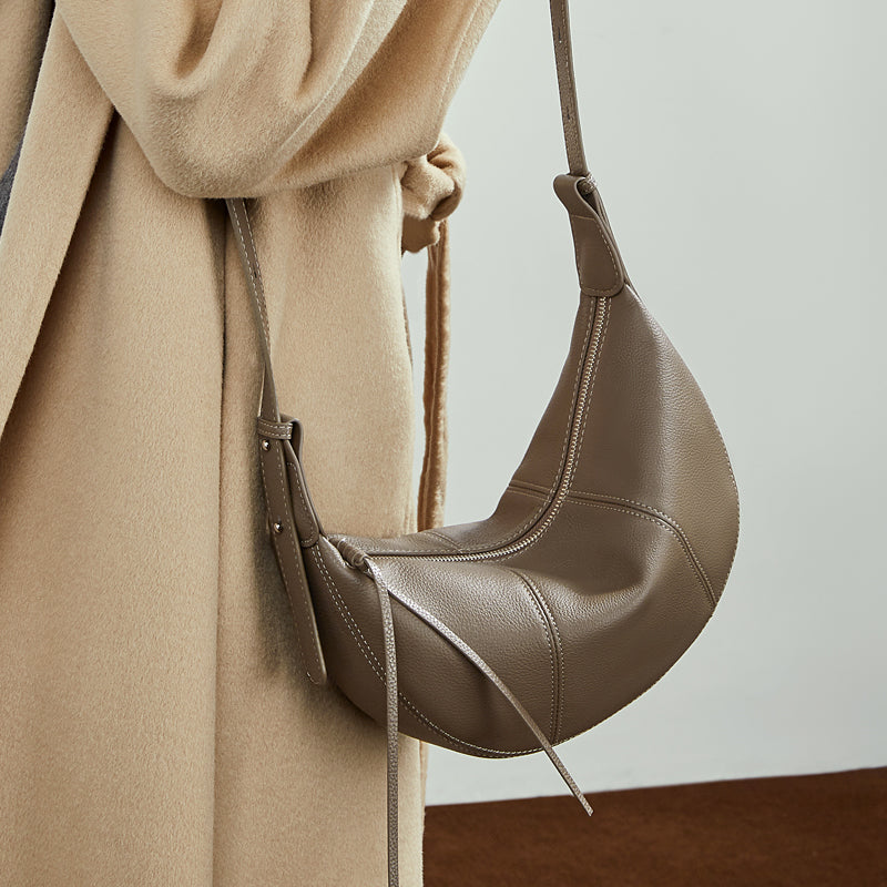 Contemporary Half-Moon Shoulder Bag