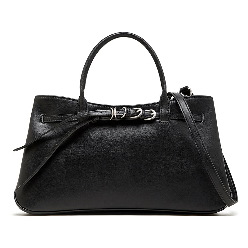 Minimalist Belt-Buckle Handbag