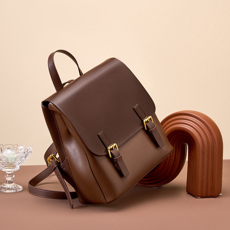 Structured Buckle Flap Backpack