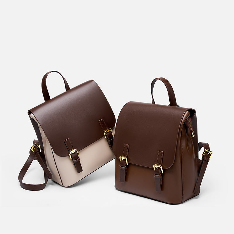 Structured Buckle Flap Backpack