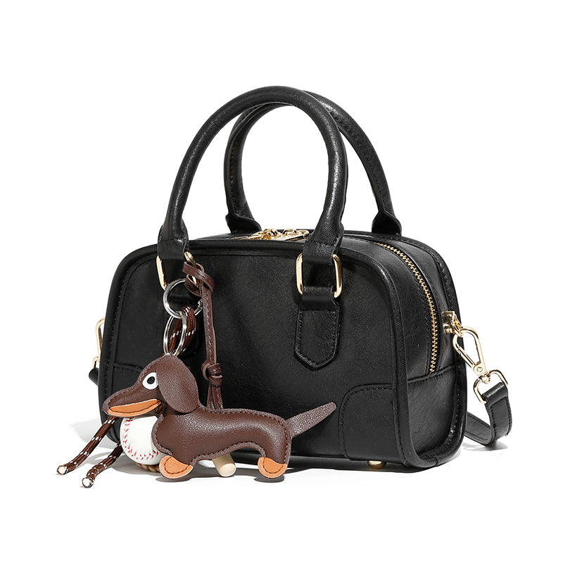 Chic Leather Bucket Bag