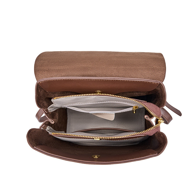 Structured Buckle Flap Backpack