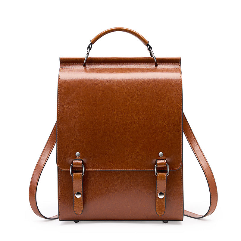 Vintage-Inspired Top Handle Backpack