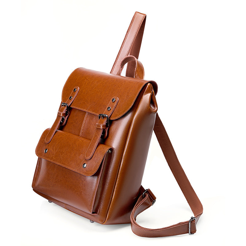 Vintage-Inspired Buckle Backpack