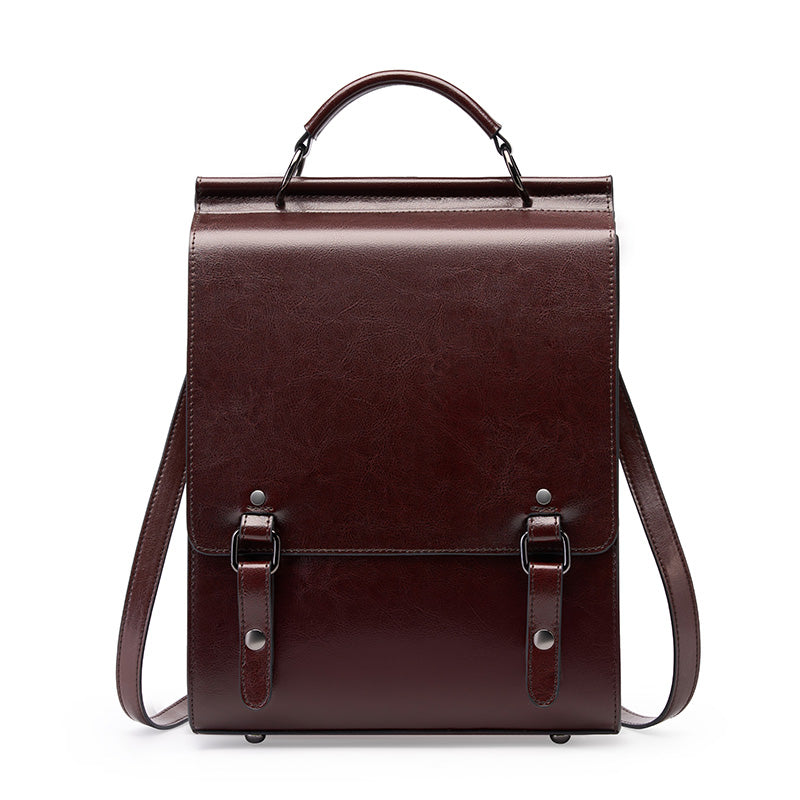 Vintage-Inspired Top Handle Backpack