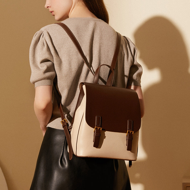 Structured Buckle Flap Backpack