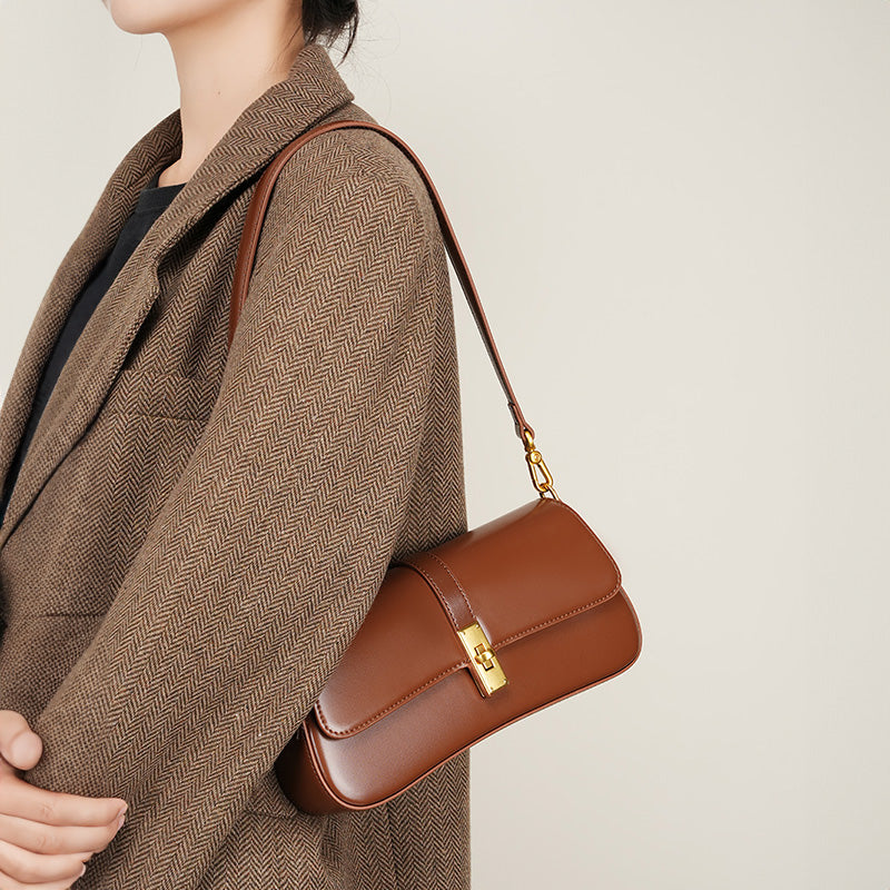 Classic Leather Satchel Purse