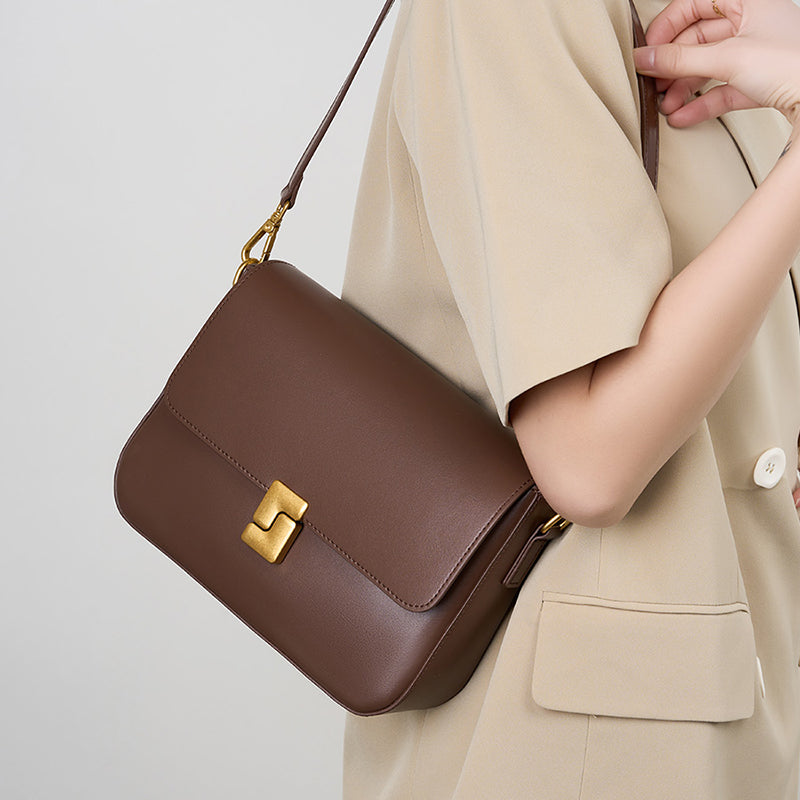 Minimalist Lock Crossbody Bag