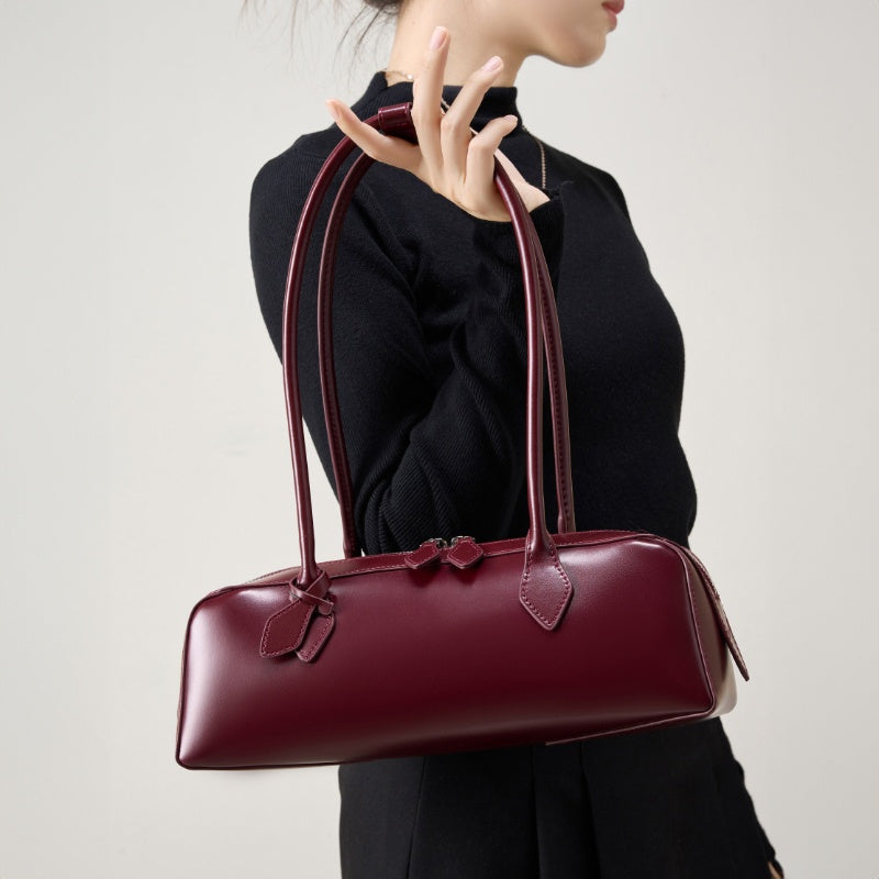 Refined Leather Flap Bag