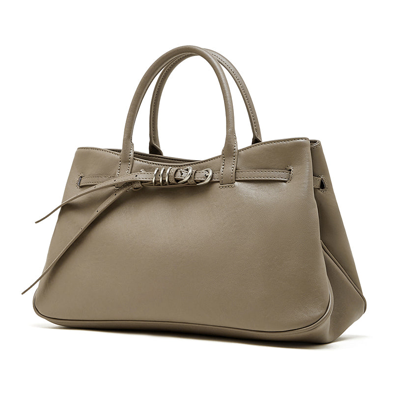Minimalist Belt-Buckle Handbag