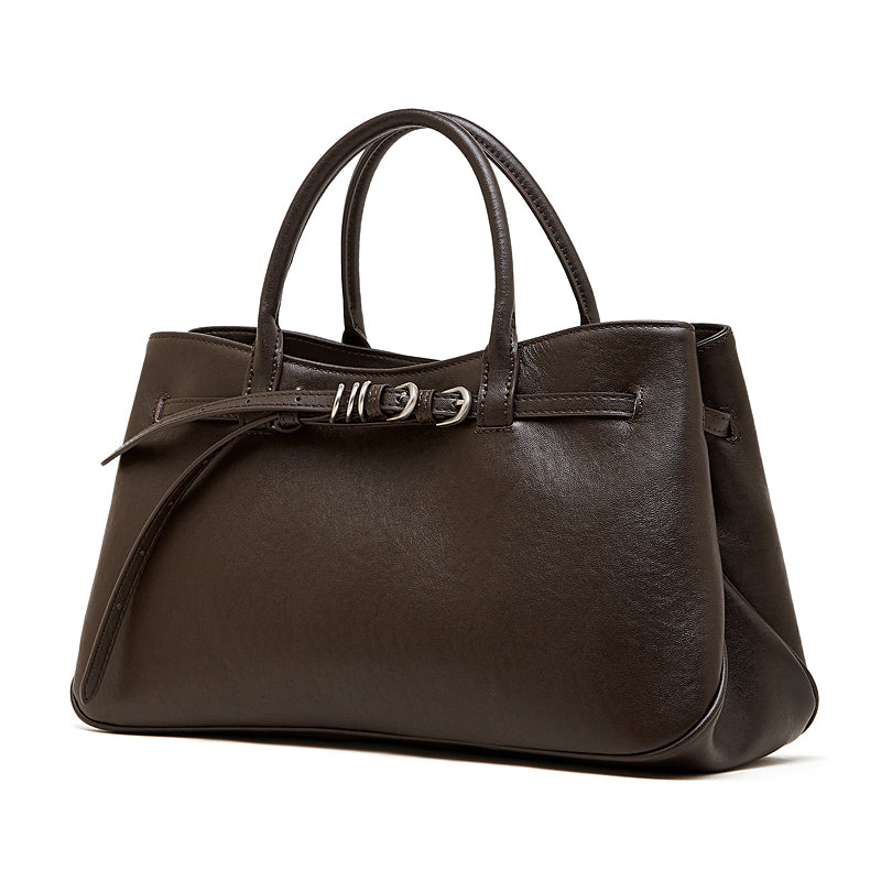 Minimalist Belt-Buckle Handbag