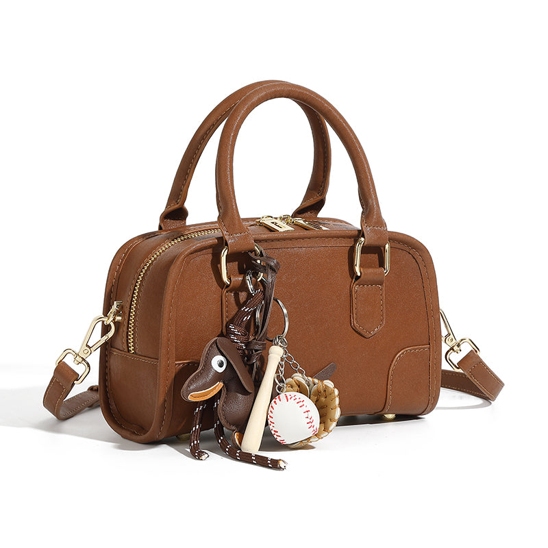 Chic Leather Bucket Bag