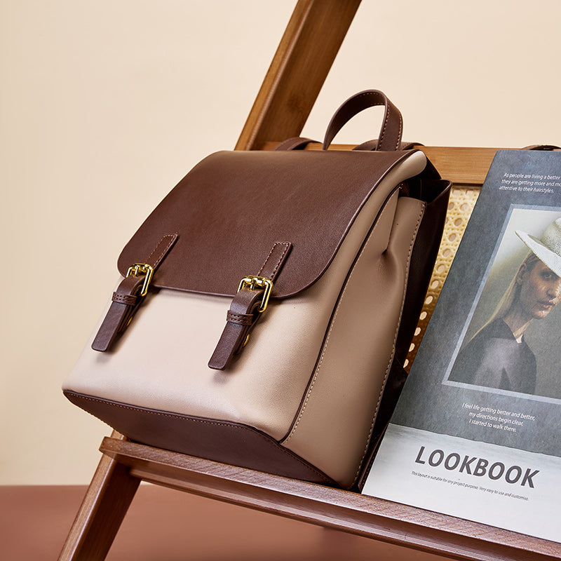 Structured Buckle Flap Backpack
