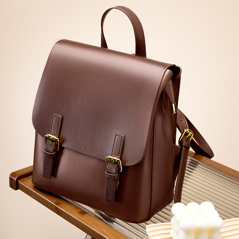 Structured Buckle Flap Backpack