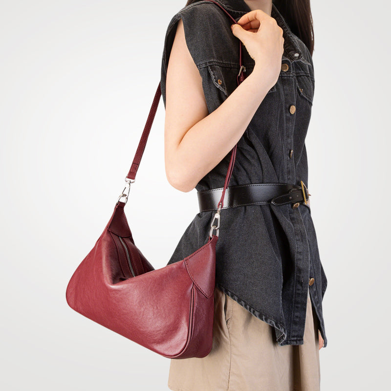 Cowhide Versatile Handbag