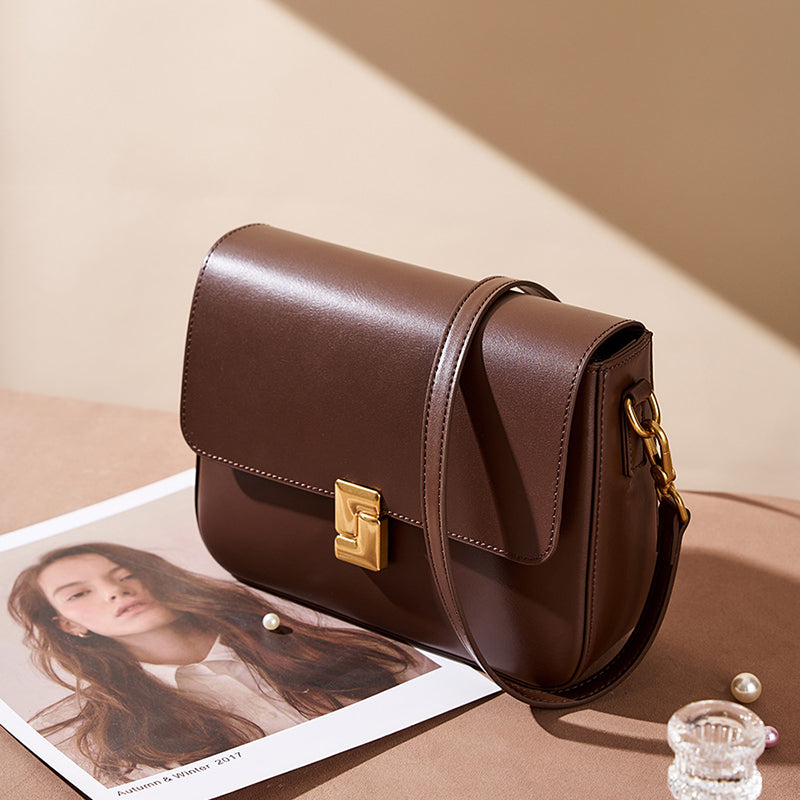 Minimalist Lock Crossbody Bag