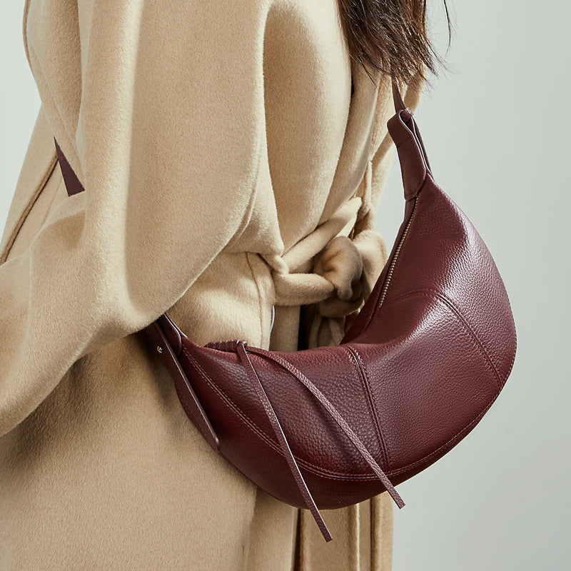 Contemporary Half-Moon Shoulder Bag