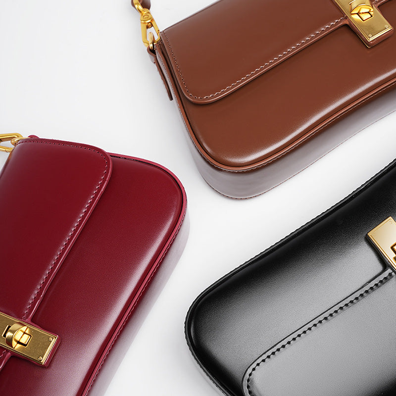 Classic Leather Satchel Purse