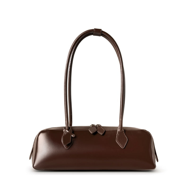 Refined Leather Flap Bag