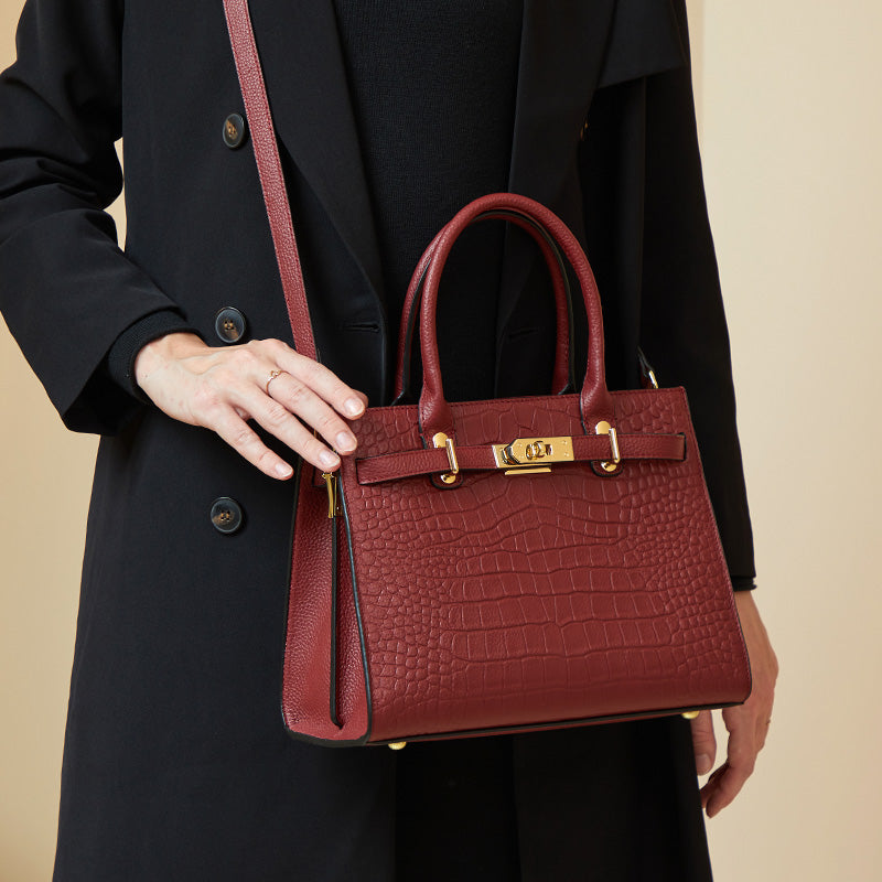 Stylish Leather Crescent Bag