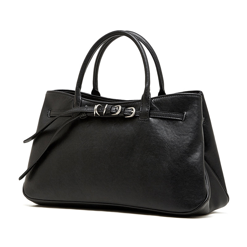 Minimalist Belt-Buckle Handbag
