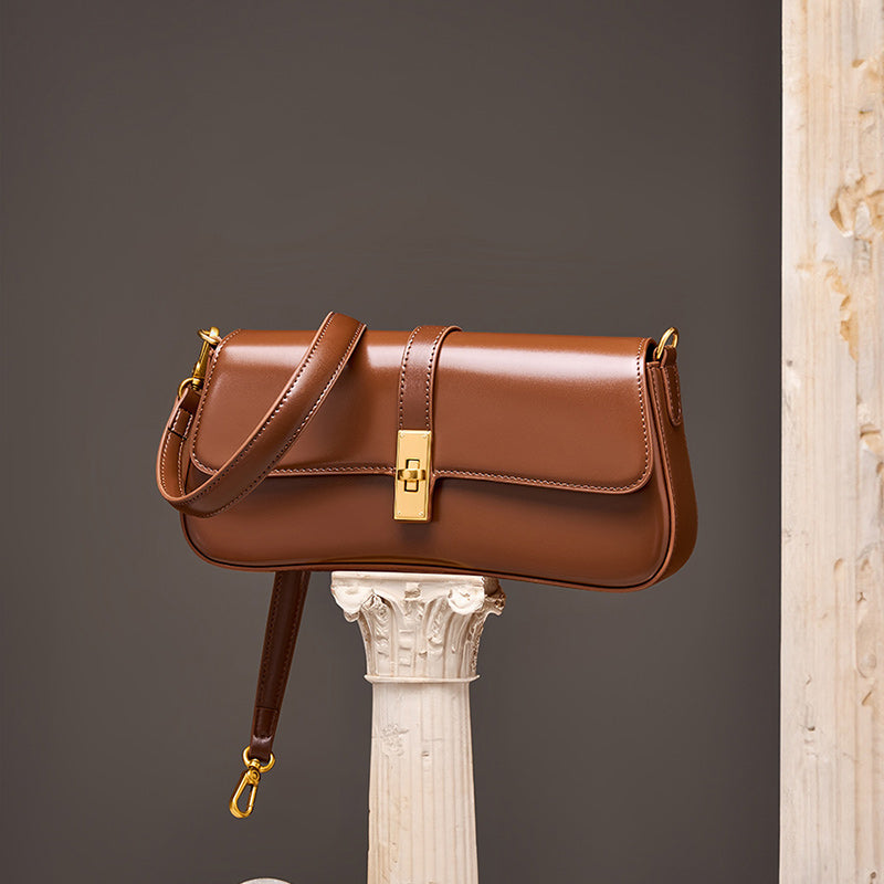 Classic Leather Satchel Purse