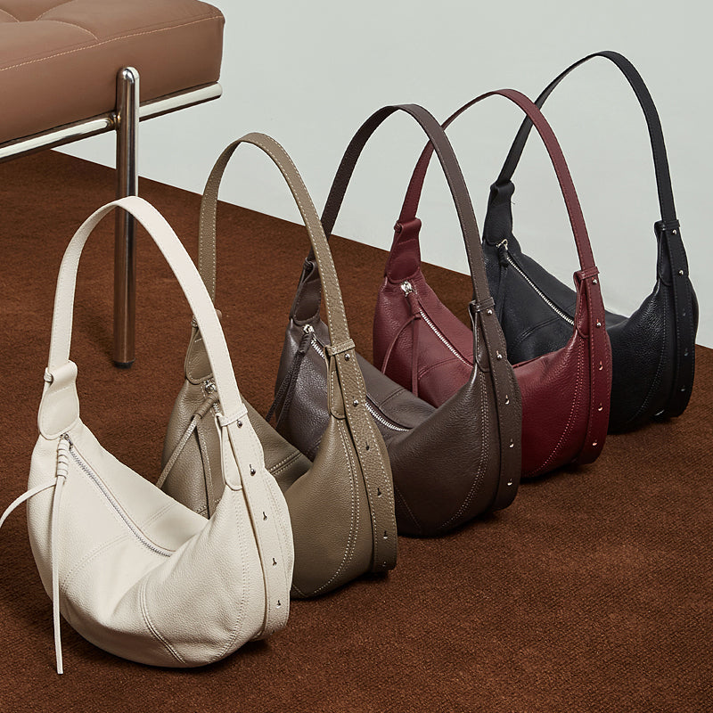 Contemporary Half-Moon Shoulder Bag