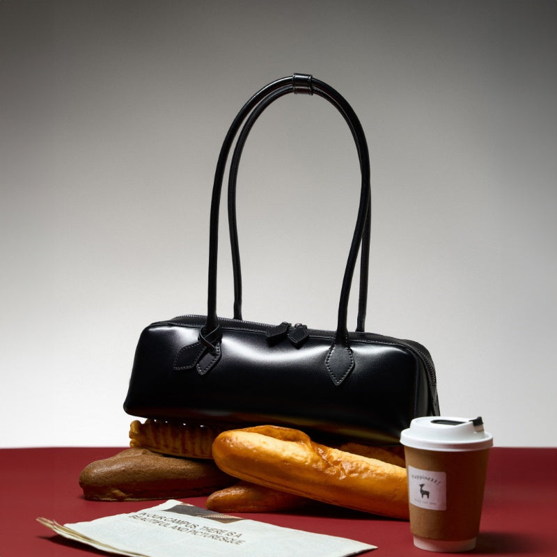 Refined Leather Flap Bag