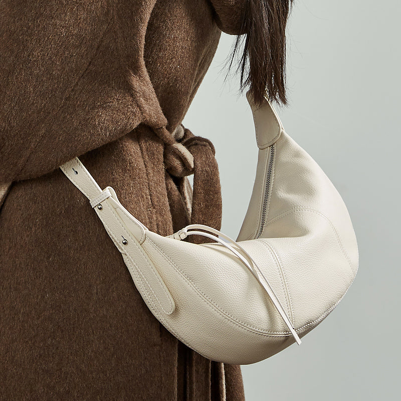 Contemporary Half-Moon Shoulder Bag
