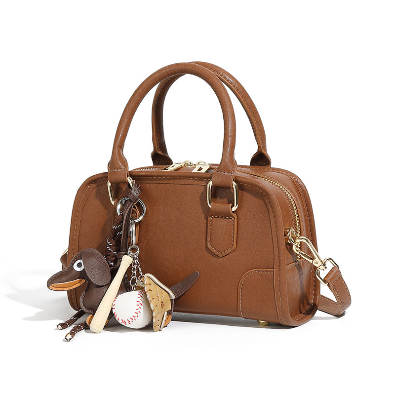 Chic Leather Bucket Bag