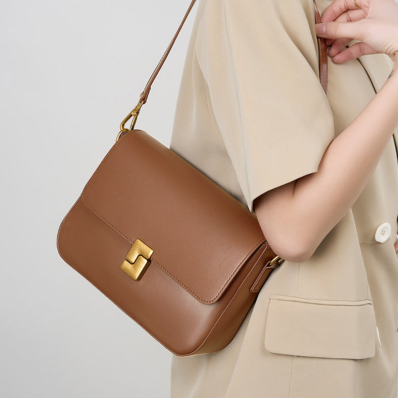 Minimalist Lock Crossbody Bag