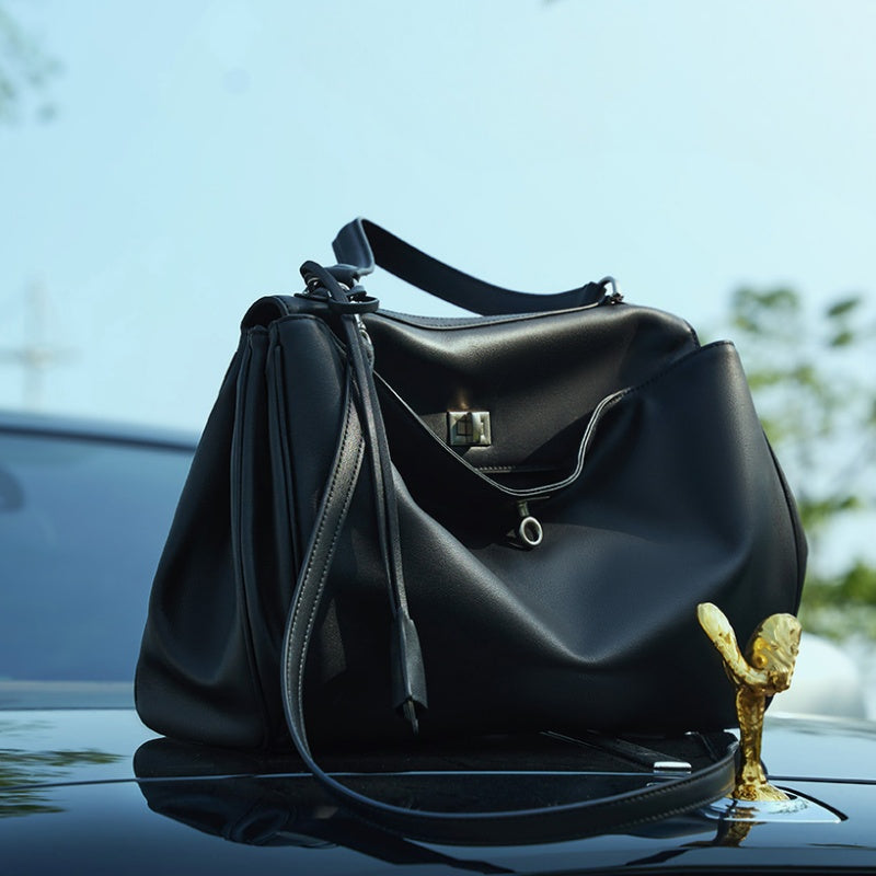 Vintage Leather Carryall Bag
