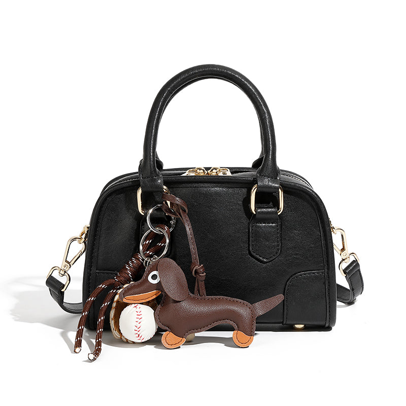 Chic Leather Bucket Bag