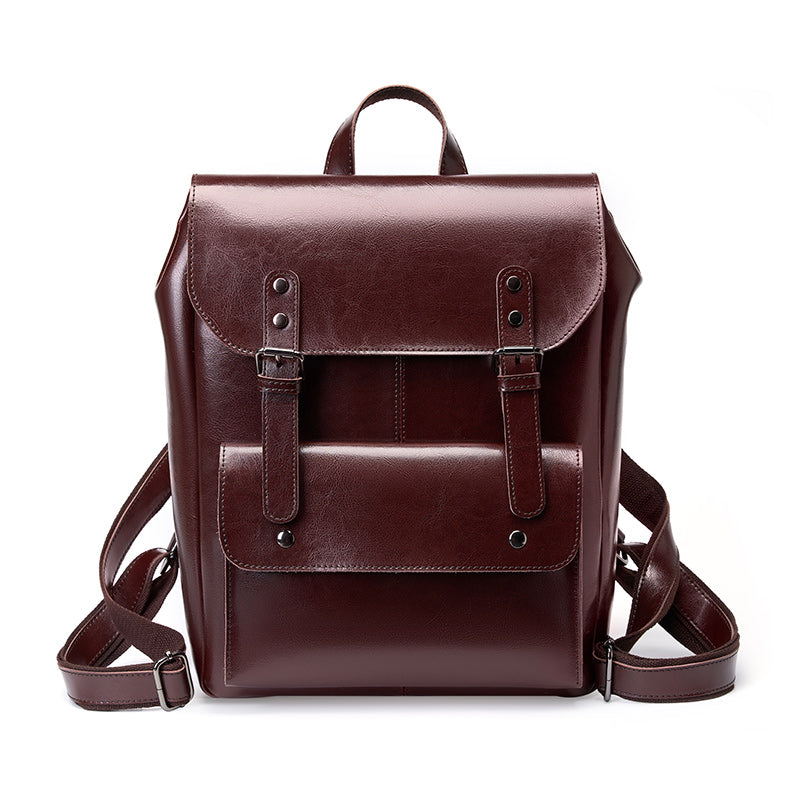 Vintage-Inspired Buckle Backpack