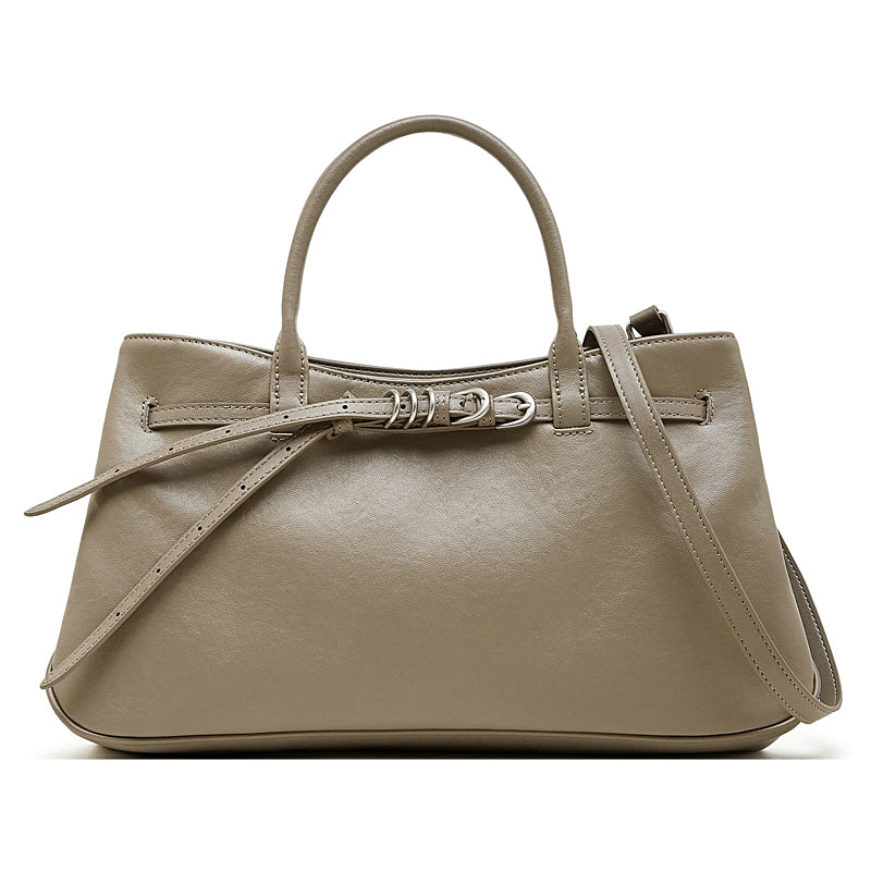 Minimalist Belt-Buckle Handbag