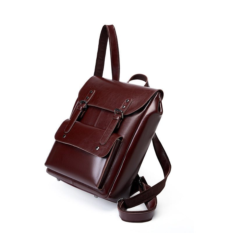 Vintage-Inspired Buckle Backpack