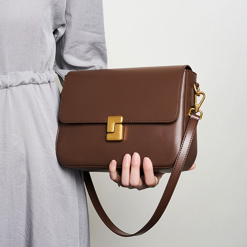 Minimalist Lock Crossbody Bag