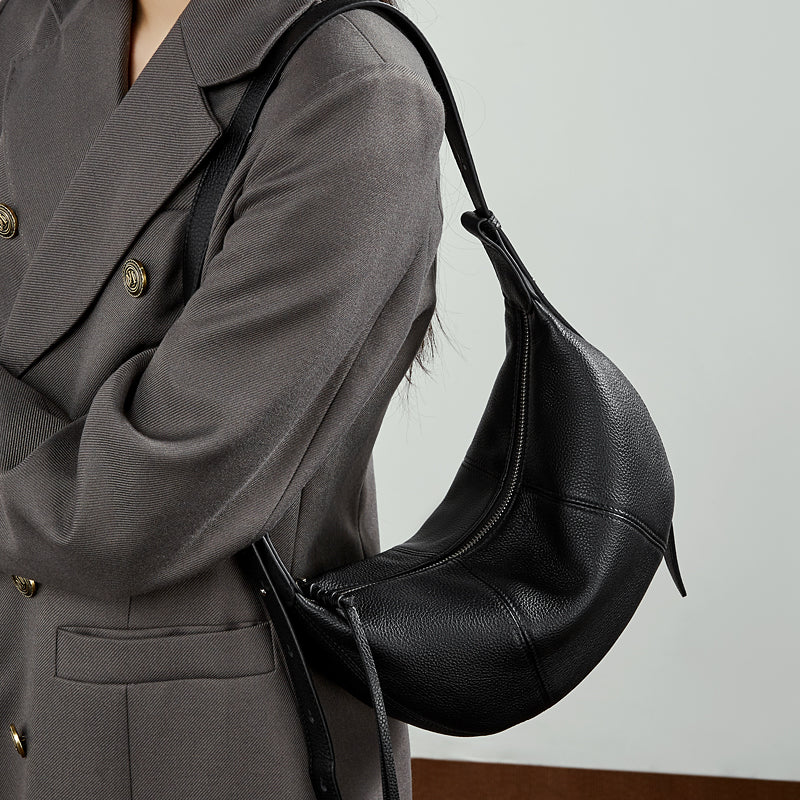 Contemporary Half-Moon Shoulder Bag